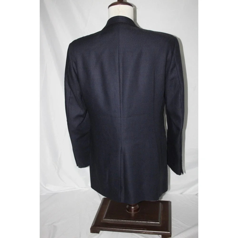 HICKEY FREEMAN Boardroom 40L Blue Wool Sport Coat USA Made 2 Button Blazer